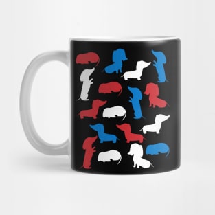 Patriotic Dachshunds Dog America Flag 4Th Of July Mug